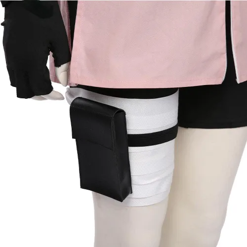 Vista 6 de Disfraz de anime Haruno Sakura para mujer y niña, falda de disfraces para Halloween, carnaval