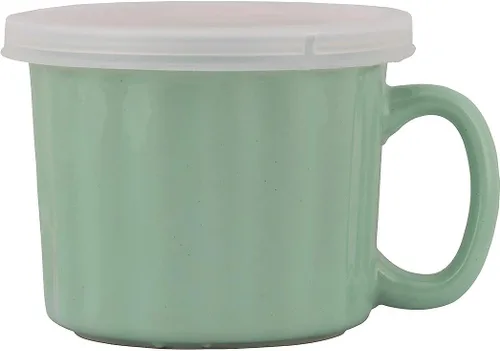 Vista 5 de 10 Strawberry Street Juego de 4 tazas de sopa de 16oz con tapa, turquesa
