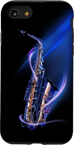 Vista 18 de Funda para iPhone 16 Minimalist Saxophone Style PC Saxophonist Lover