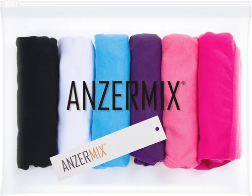 Vista 5 de ANZERMSIX - Parte de abajo de bikini, tipo tanga, algodón transpirable, paquete de 6