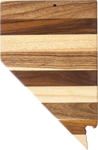 Vista 26 de Totally Bamboo Rock & Branch Shiplap Series Tabla de Cortar de Madera con Forma del Estado de Alabama y Bandeja para Servir Charcutería, Incluye