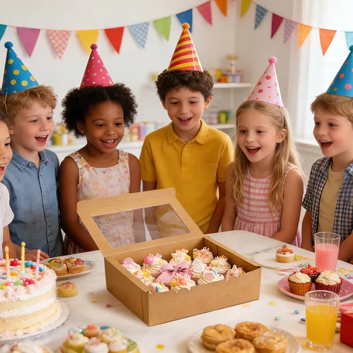 Vista 5 de Moretoes Paquete de 3 cajas para cupcakes, capacidad para 12 cupcakes estándar, recipientes para cupcakes con ventana e insertos, suministros