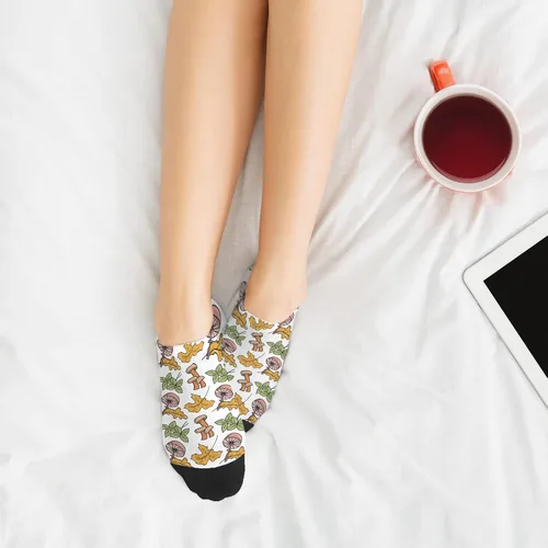 Vista 5 de devor Womens No Show Socks No Show for Women Sock Cotton No Show Sock Fashion Cute Mushrooms Funny Mushrooms Magic Mushrooms Plant Forest Hidden