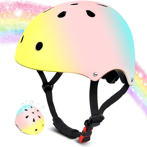 Vista 15 de Casco de bicicleta para niños de 2-3-5-8-14 años para niñas, niños, niños pequeños, niños y jóvenes, casco de bicicleta para niños pequeños