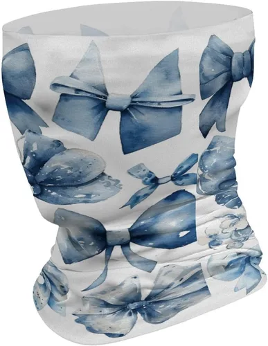 Vista 2 de Sun UV Protection Neck Gaiter Upf 50+ Balaclava Ski A Set of Blue Bows Face Mask Summer Face Cover Scarf Breathable Bandana for Fishing Hunting