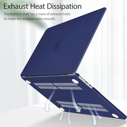 Vista 4 de Funda rígida de plástico compatible con MacBook Air de 15 pulgadas M3 A3114 M2 A2941 Releae 2024 2023, funda rígida de plástico con cubierta