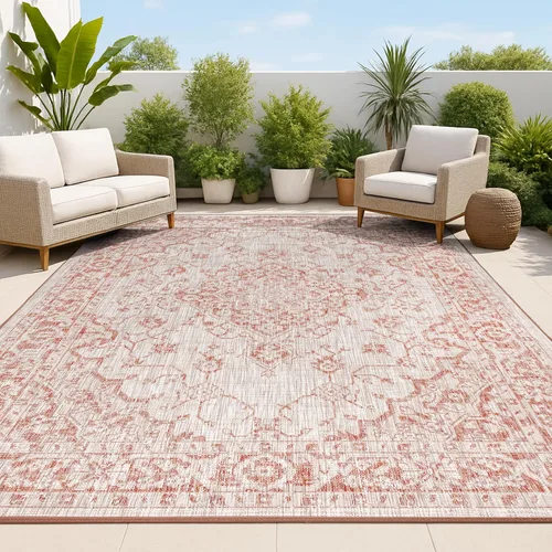 Vista 13 de JONATHAN Y Alfombra bohemia con medallón para interiores y exteriores, 2 x 8 pies, color gris/negro, tejido texturizado Rozetta para patio trasero