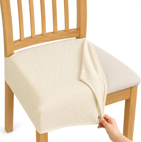 Vista 15 de NILUOH Juego de 2 fundas de asiento impermeables para sillas de comedor, de piel sintética, fundas de asiento para sillas de comedor, extraíbles