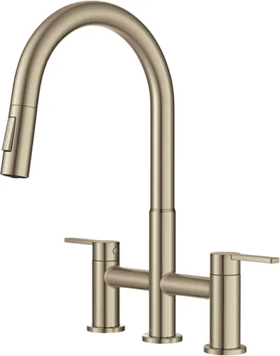 Vista 16 de Kraus KPF-2822BB Oletto Grifo de barra de cocina de una manija, 12 pulgadas, latón cepillado
