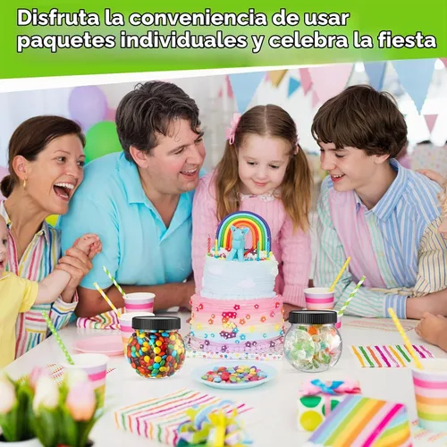 Vista 6 de Tradder - 24 tarros de plástico para dulces con tapas de 8.5 onzas de boca