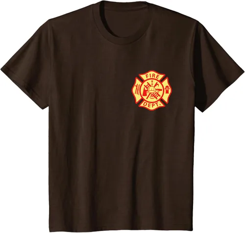Vista 34 de Camiseta con logotipo de bomberos con símbolo de bombero, Negro