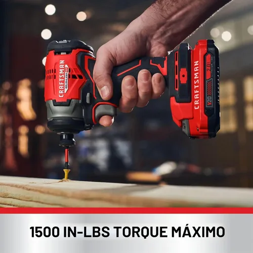 Vista 4 de CRAFTSMAN Destornillador de impacto inalámbrico V20, 1/4 de pulgada, solo herramienta desnuda (CMCF813B)