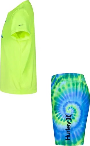 Vista 4 de Hurley Boys' Baby and Toddler Swim Suit 2-Piece Outfit Set
