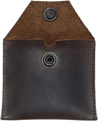 Vista 2 de Hide Drink Funda de cuero rústico para tampón bolsa para preservativos secreto hecho a mano Bourbon Marrón Classic