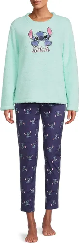 Vista 2 de Stitch - Conjunto de pijama de 2 piezas para mujer y mujer
