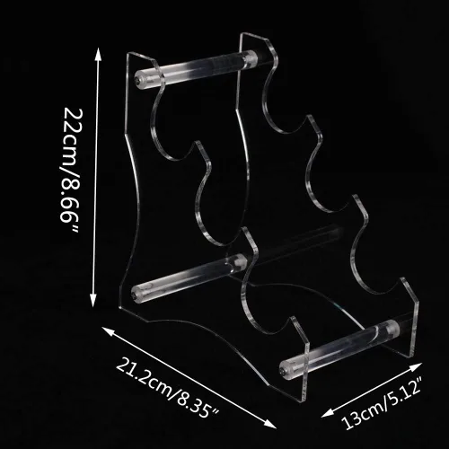 Vista 2 de WANLIAN Soporte de sable de luz, soporte acrílico para sable de luz de escritorio de 3 niveles, estante de exhibición de sable de luz acrílico
