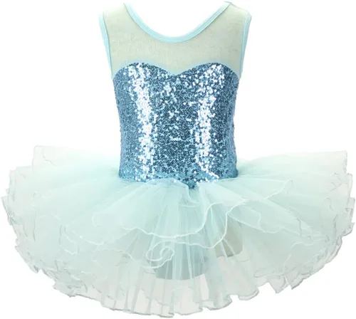Vista 5 de Disimlarl Girls Ballerina Prom Party Costume Kids Flower Dress Dancewear Gymnastic Leotard Ballet Dress