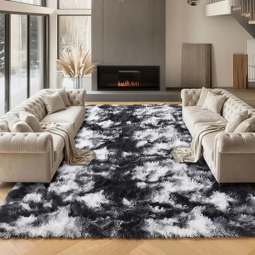 Vista 59 de ONASAR - Alfombra de pasillo negra de 2 x 6 pies, esponjosa, lavable, ultrasuave, afelpada, peluda, tapete para bebés, dormitorio de niños, armario