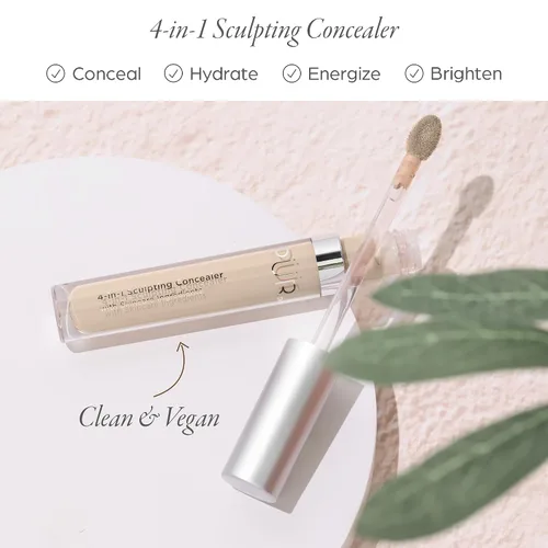 Vista 2 de PÜR MINERALS 4-in-1 Sculpting Concealer for Women - Conceals, Brightens, Plumps & Corrects - Hydrating & Moisturizing Makeup Concealer with Medium
