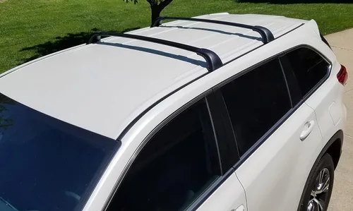 Vista 7 de BRIGHTLINES Barras Transversales Aero para Portaequipajes en el Techo, Reemplazo para Toyota Highlander LE y LE Plus 2014-2019