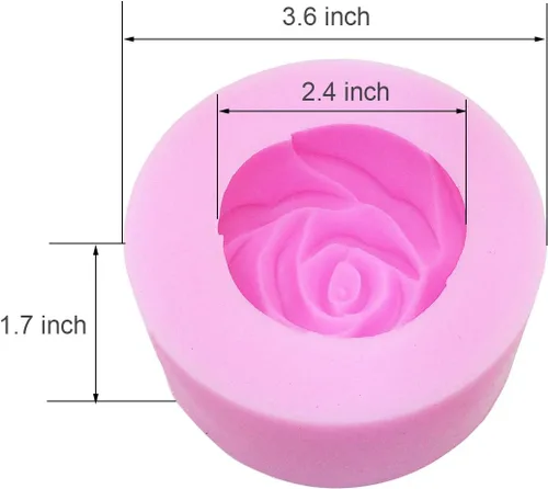 Vista 2 de MoldFun - Molde para velas de rosas 3D, molde de silicona para jabón hecho a mano, bomba de baño, barra de loción, chocolate, vela, cera