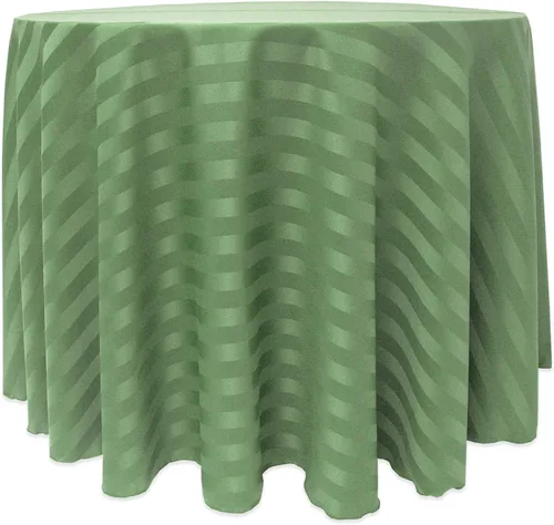 Vista 36 de Ultimate Textile Mantel redondo de rayas satinadas de 60 pulgadas, se adapta a mesas de menos de 60 pulgadas de diámetro, berenjena berenjena