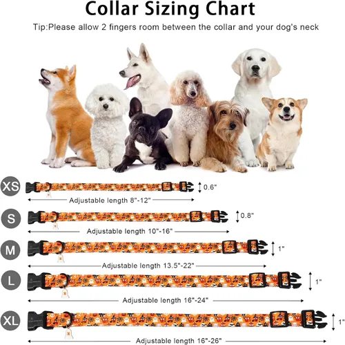 Vista 211 de Aring Pet Collar de algodón, ligero y ajustable, con hebilla de liberación rápida, para perros pequeños, medianos y grandes, para cachorros, S, Hoja