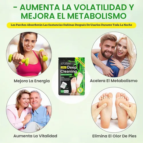 Vista 5 de 2 en 1 20 piezas de almohadillas para pies, almohadillas naturales de vinagre de bambú y polvo de jengibre