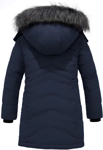 Vista 2 de ZSHOW Abrigo de invierno para niña, resistente al agua, parka larga, cálida y acolchada
