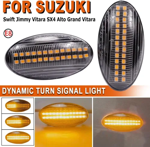 Vista 9 de Lámpara de señal de giro LED para guardabarros delantero compatible con Su-zu-ki G-rand Vitara Vtarai Jimny Swift SX4 S-Cross APV Arena XL7 Alto