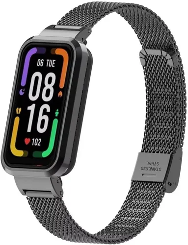 Vista 2 de Correa compatible con Xiaomi Redmi Smart Band Pro, Redmi Smart Band Pro de acero inoxidable, correas de repuesto de metal, accesorios para Xiaomi