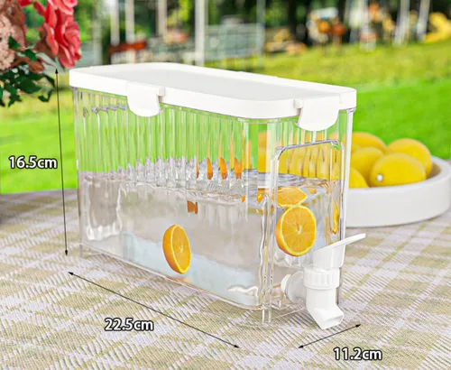 Vista 6 de Dispensador de agua de cubo de jugo 3.5L,Cubo de agua fría para bebidas de refrigerador,Dispensadores de bebidas heladas