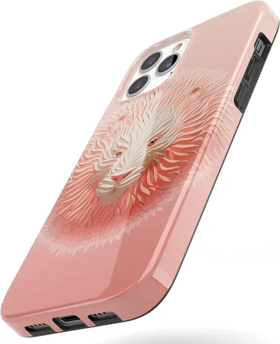 Vista 9 de Casely Funda para iPhone 11 Pro Max Hear Me Roar Blush Lion Diseño clásico ultra delgado