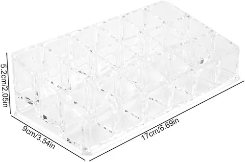 Vista 7 de Acouto Organizador de lápiz labial portátil con 18 ranuras, mini gabinetes, cajón, joyería, maquillaje, cosméticos, caja de almacenamiento, soporte