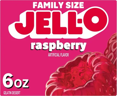 Vista 23 de Jell-O Gelatin Dessert Mix, Family Size, Cherry, 6 oz Box