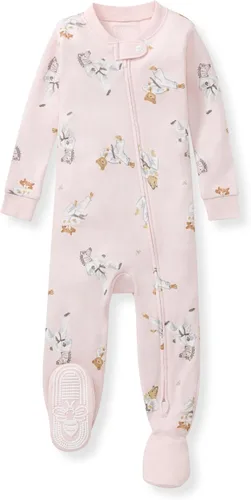 Vista 51 de Burt's Bees Baby Pijama para bebé niña, 100% algodón orgánico, pijama de una pieza, overol diagonal con cremallera, ajuste cómodo