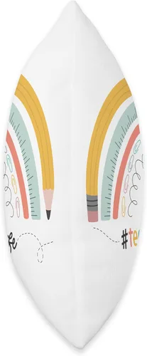 Vista 2 de Carson Dellosa Education We Belong Teacher Life - Almohada bohemia de arco iris, 16 x 16 pulgadas, multicolor