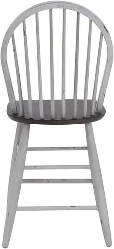 Vista 4 de Liberty Furniture INDUSTRIES Farmhouse Windsor - Juego de 2 sillas de mostrador, 17 pulgadas de ancho x 22 pulgadas de profundidad x 42 pulgadas