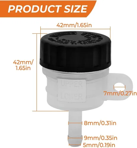Vista 7 de Transparente motocicleta freno trasero cilindro maestro tanque aceite taza líquido depósito de botella para Polaris Sportsman Scrambler Outlaw