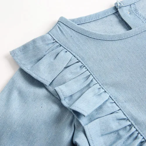 Vista 4 de Simplee kids Mameluco de manga larga para bebé niña, mameluco de una pieza, ropa para primavera y otoño