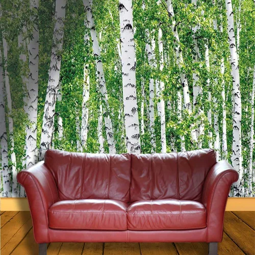 Vista 3 de Papel tapiz para muebles de madera de abedul de vinilo para decoración de pared, paneles de revestimiento para decoración de pared, aspecto