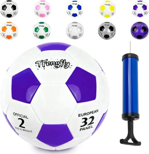 Vista 15 de Size 2, 5 Soccer Ball with Pump Needle-Training Recreation Soccer Ball Size 2, 5 Thicker PU Tight Weaved Mini Soccer Ball for Teen Boy Girl