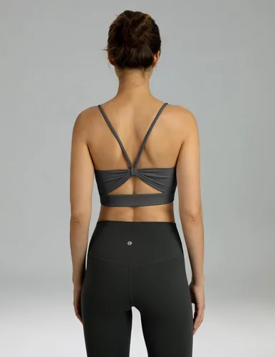Vista 3 de Colorfulkoala Dreamlux - Sujetadores deportivos con tiras y lazo para mujer, diseño de impacto ligero, para entrenamiento y yoga