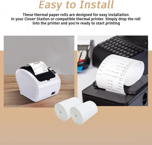 Vista 11 de BAM POS - Rollos de papel térmico para recibos, 3-1/8 x 190 pies, sin BPA (30 rollos)