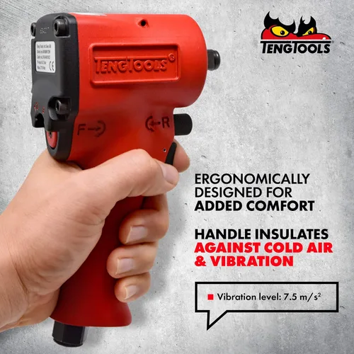 Vista 5 de Teng Tools ARWM12M - Pistola de llave de impacto neumática compacta reversible de 1/2 pulgada de alto par