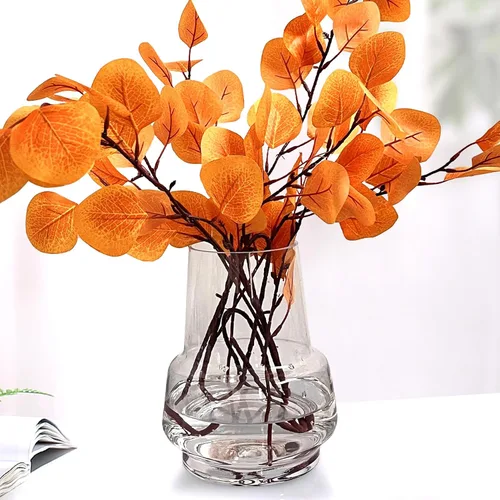 Vista 6 de Aoderun Jarrón de vidrio para flores, hecho a mano, moderno, grande, para centros de mesa, sala de estar, oficina, comedor y mesa de café, cocina
