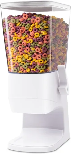 Vista 12 de Dispensador de cereales de 5L para encimera con tapas, contenedores de organización y almacenamiento para cocina y despensa, dispensador de arroz
