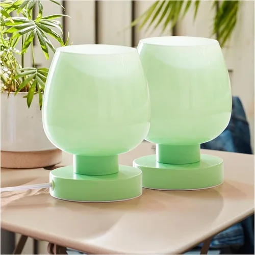 Vista 19 de Lámpara de Mesa de Noche Táctil - Lámpara Pequeña Rosa para Dormitorio con Puertos de Carga USB C+A, Regulable de 3 Niveles, Lámpara de Escritorio