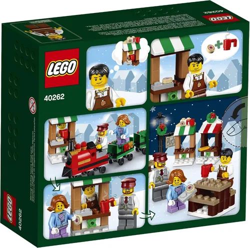 Vista 5 de LEGO 40262 Mini tren de Navidad, juego de temporada de día festivo 169 piezas