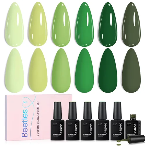 Vista 32 de Beetles - Juego de esmaltes de gel azul, Ocean Range, juego de 6 colores de esmalte de uñas de gel azul A - Azul Ocean Range